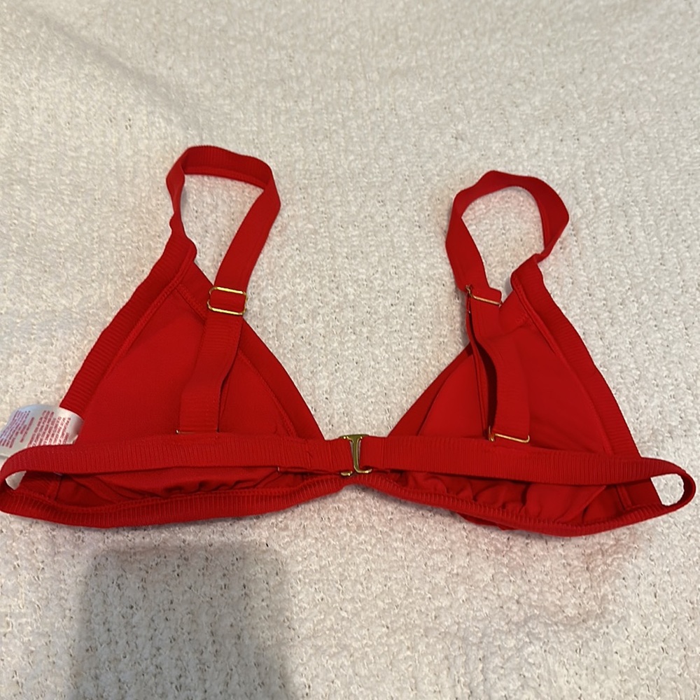 Ribbed Triangle Bikini Top - Picture 2 of 3